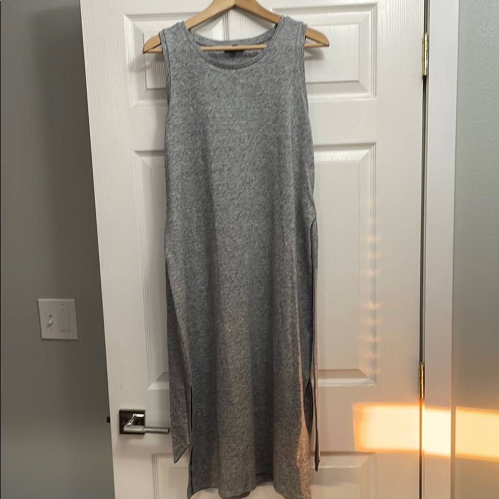Banana Republic Gray Sleeveless Maxi Dress with Slit